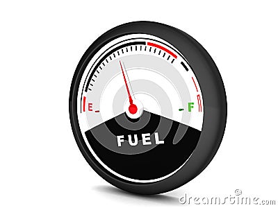 Round fuel meter Stock Photo