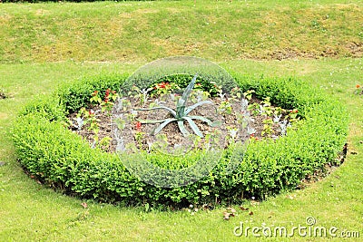 Round garden Stock Photo