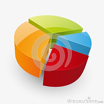 Round glossy diagramm Stock Photo