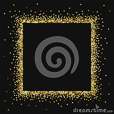 Round gold glitter. Vector Illustration