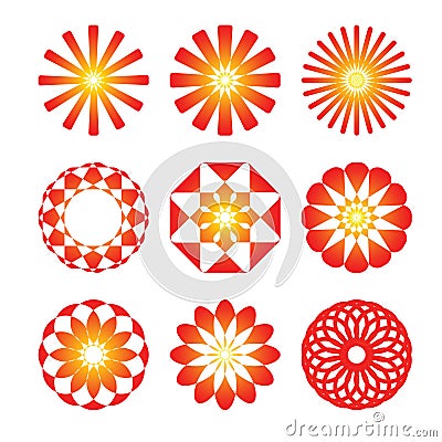 Round Graphic Icon Stock Photo