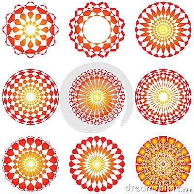 Round Graphic Icon Vector Illustration