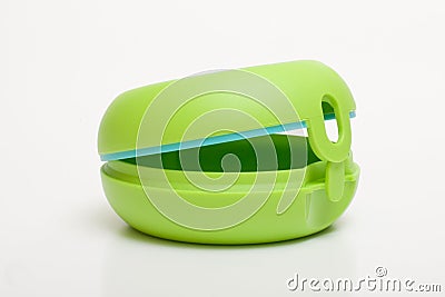 Round green box Stock Photo