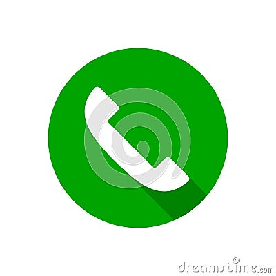 Modern round phone icon. Vector. Vector Illustration