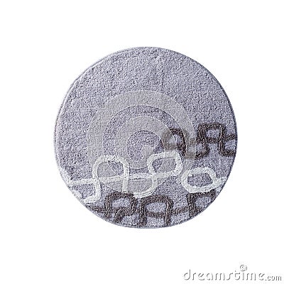 Round grey carpet Stock Photo