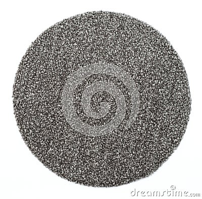 A round grey carpet Stock Photo