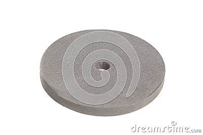 Round grindstone isolated on white background Stock Photo