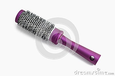 Round hair brush Stock Photo