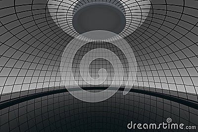 Round hall architecture background, 3d rendering Stock Photo