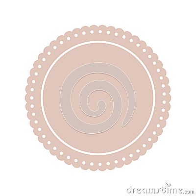 Round label insignia Vector Illustration