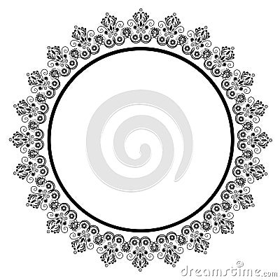 Round lace Vector Illustration