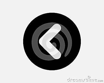 Round Left Arrow Icon West Side Circular Circle Button Navigation Position Direction Path Road Traffic Sign Point Vector Symbol Vector Illustration