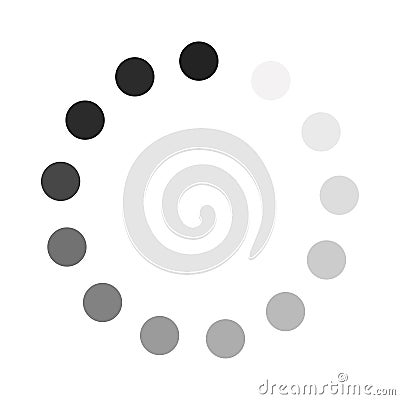 Round load vector icon. Buffer loader symbol in simple style. Circle progress indicator Stock Photo