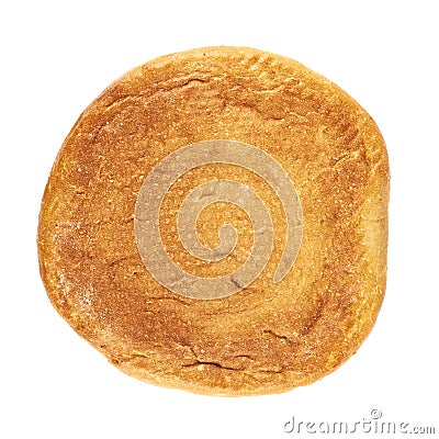 Round loaf of bread isolated Stock Photo