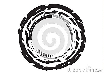 Round logo on white background Vector Illustration