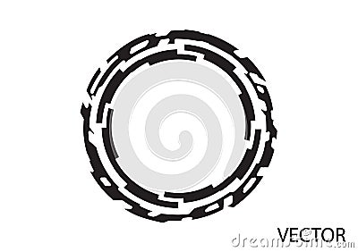 Round logo on white background Vector Illustration