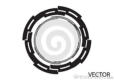 Round logo on white background Vector Illustration