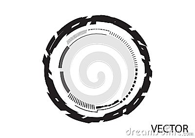 Round logo on white background Vector Illustration