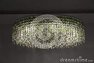 Round lustre with glass decoration Stock Photo