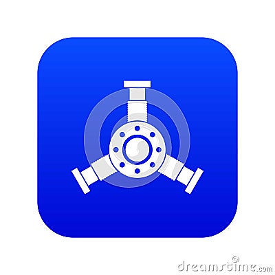 Round mechanic detail icon digital blue Vector Illustration