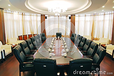 Round meeting room Stock Photo