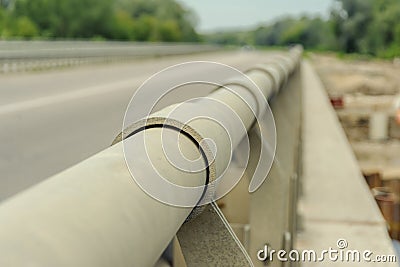 Round metal fencing Stock Photo