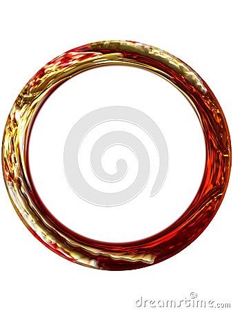 Round Metallic Style Frame Stock Photo