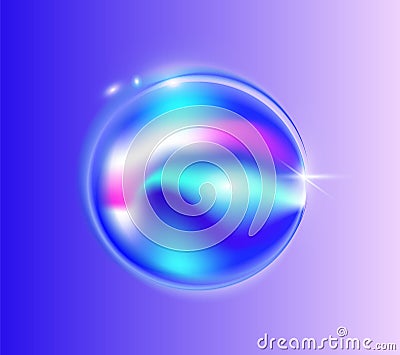 Round neon glow circle light.Glow abstract blue neon mesh background.Round vector glitch effect.Modern frame.Abstract bright neon Vector Illustration