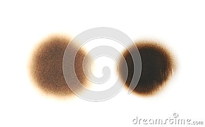 Paper burn mark stain isolated Stock Photo