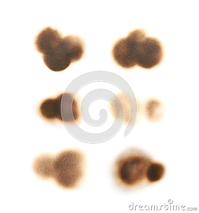 Paper burn mark stain isolated Stock Photo
