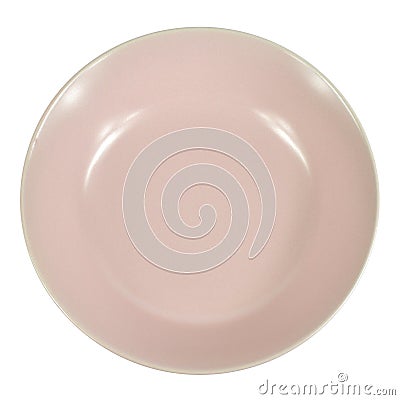 Round pink plate Stock Photo