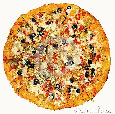 Round pizza Stock Photo