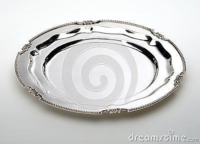 Round placemat with margherita edge trim Stock Photo