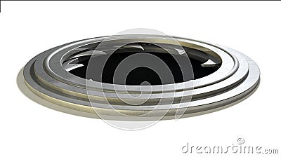 Round Portal Futuristic Door Stock Photo