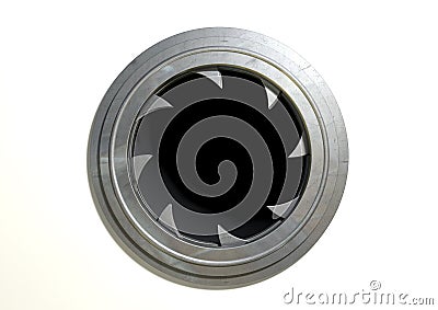 Round Portal Futuristic Door Stock Photo