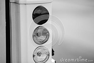 Round rear lights Stock Photo
