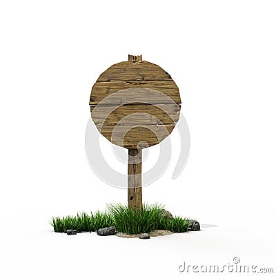 Round road sign Stock Photo