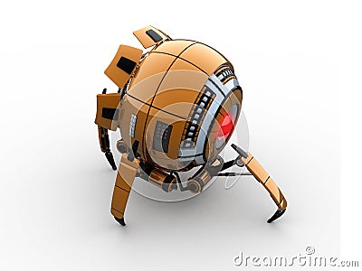 Round Robot Stock Photo