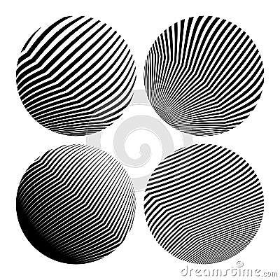 Round shapes. Geometric abstractions for backgrounds and logos Vector Illustration