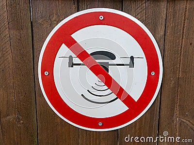 Sign drone prohibited Stock Photo