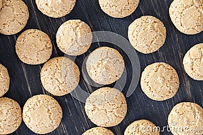 round small biscuits Stock Photo