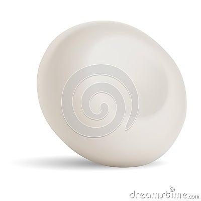 Round soap bar isolated. Realistic 3d Side view Vector Illustration