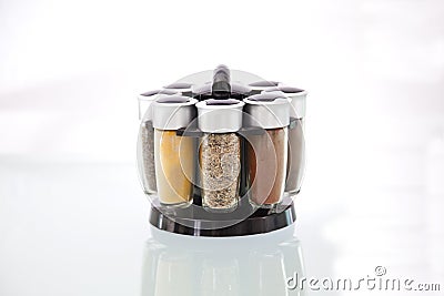 Round Spice Rack Stock Photo