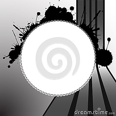 Round splats template Vector Illustration