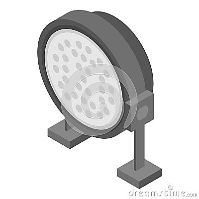 Round spotlight icon, isometric style Vector Illustration