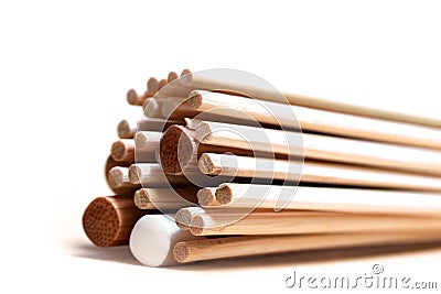 Round stack of craft sticks Stock Photo