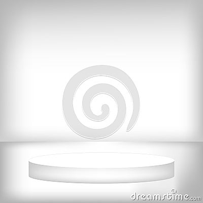 Round stage podium Vector Illustration