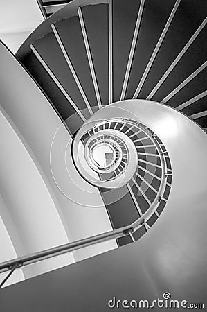 Round stairs going up Stock Photo