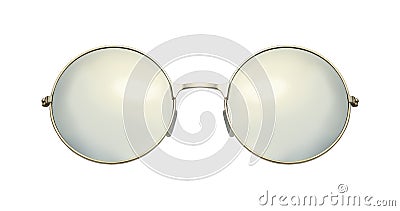 Round Sunglasses Front View Stock Photo