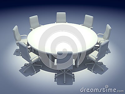 Round Table Stock Photo